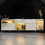 Hanah Home Soporte para TV Norm - Travertino, Gold